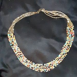 Multicolored Vintage Seed Bead Necklace